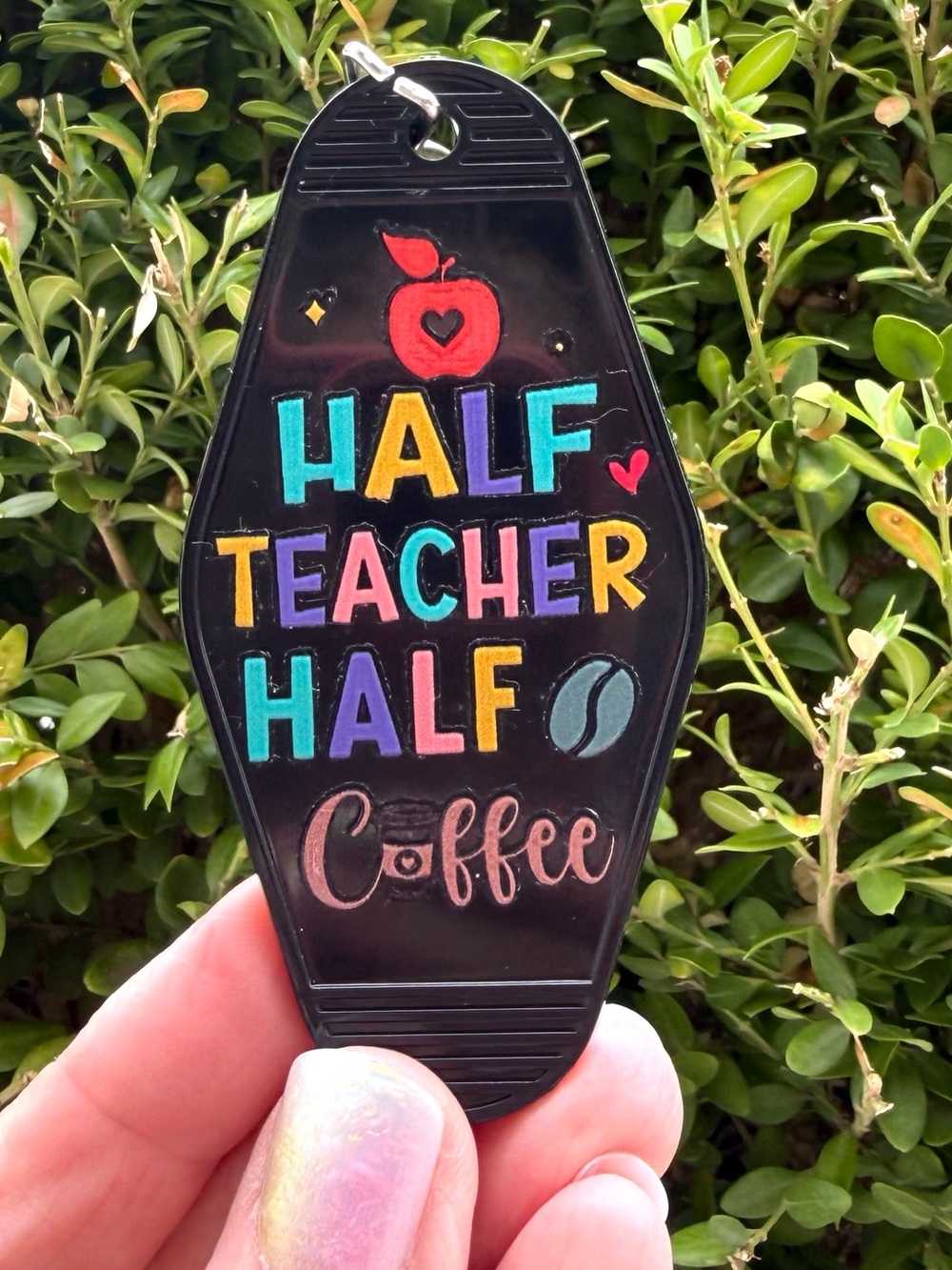 Vintage style motel key 3.5” keychain teacher-themed gift idea